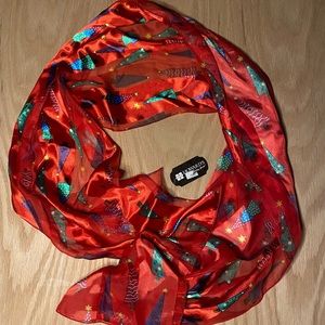 Silk-feel Christmas Scarf